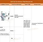 golf cart accelerator pedal bracket kit